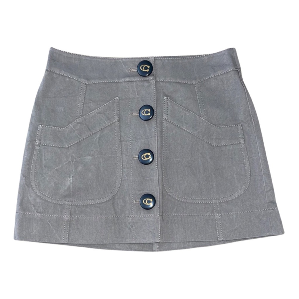 Size 0. COACH gray miniskirt.